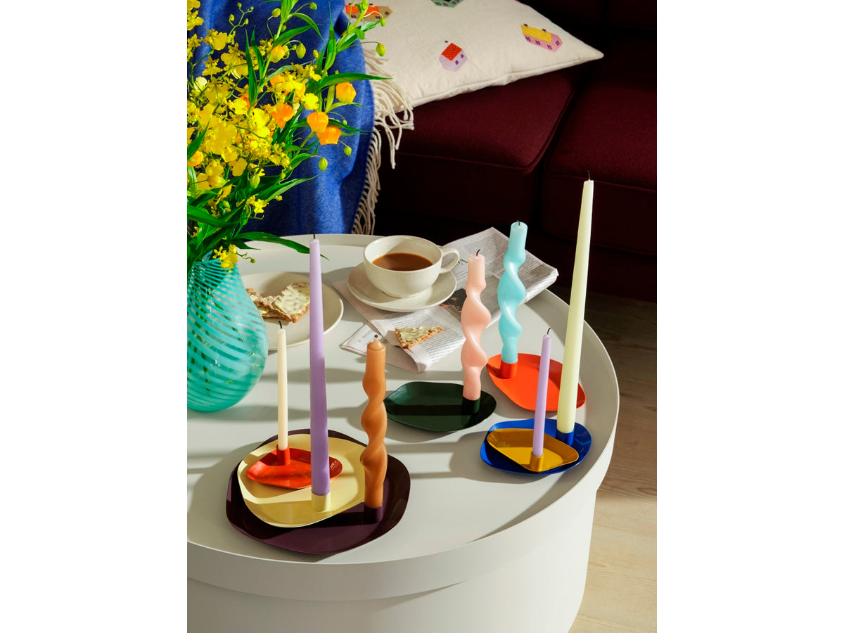 Broste Copenhagen Candle Plate 'Mie' Iron Caramel Brown