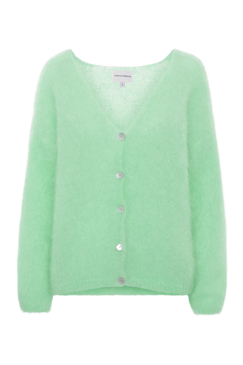 American Dreams Cornelia LS Cardigan Mint Green