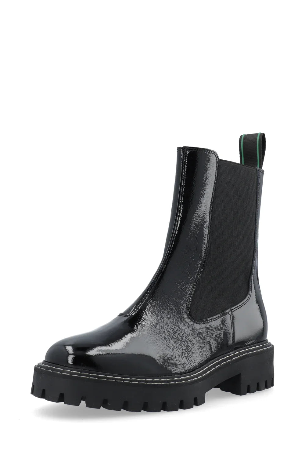 LÄST Demmi Patent Leather Chelsea Boots
