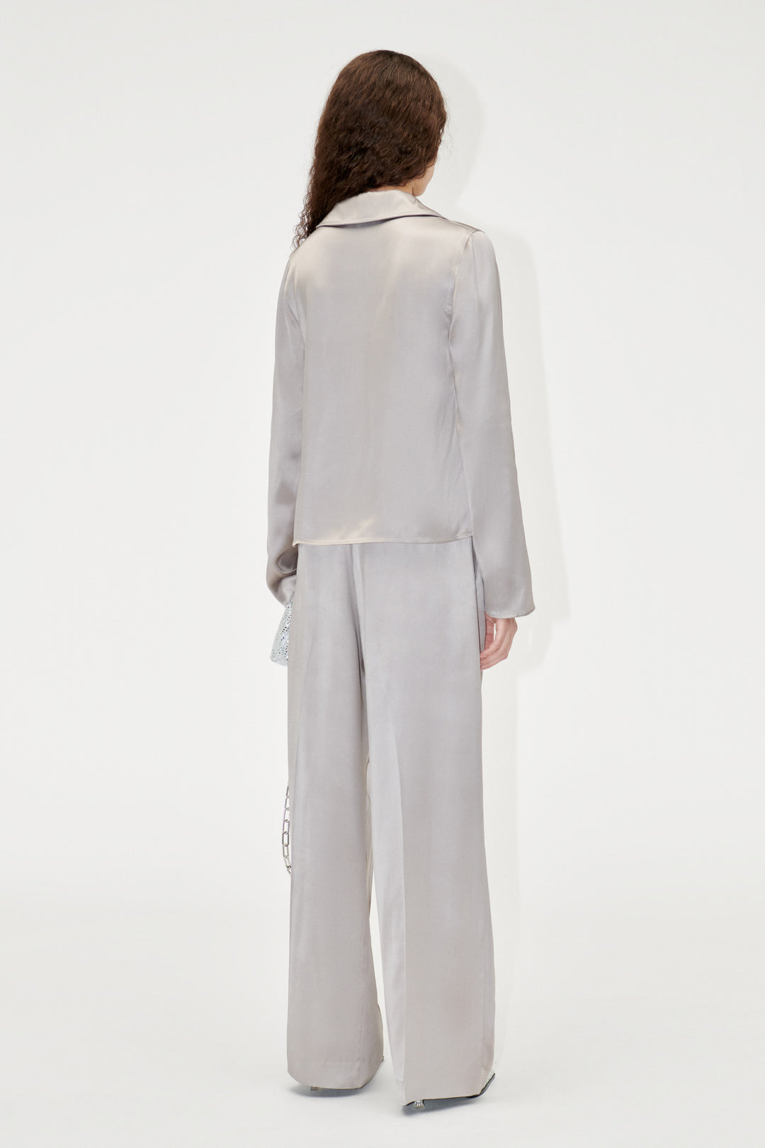 Stine Goya Ciara Pants Heavy Satin Grey Stone