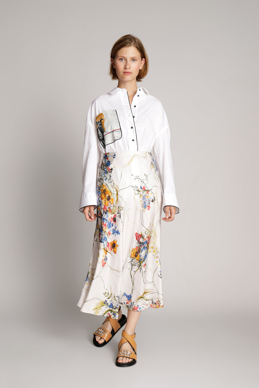 Munthe Carson Silk Skirt Crème