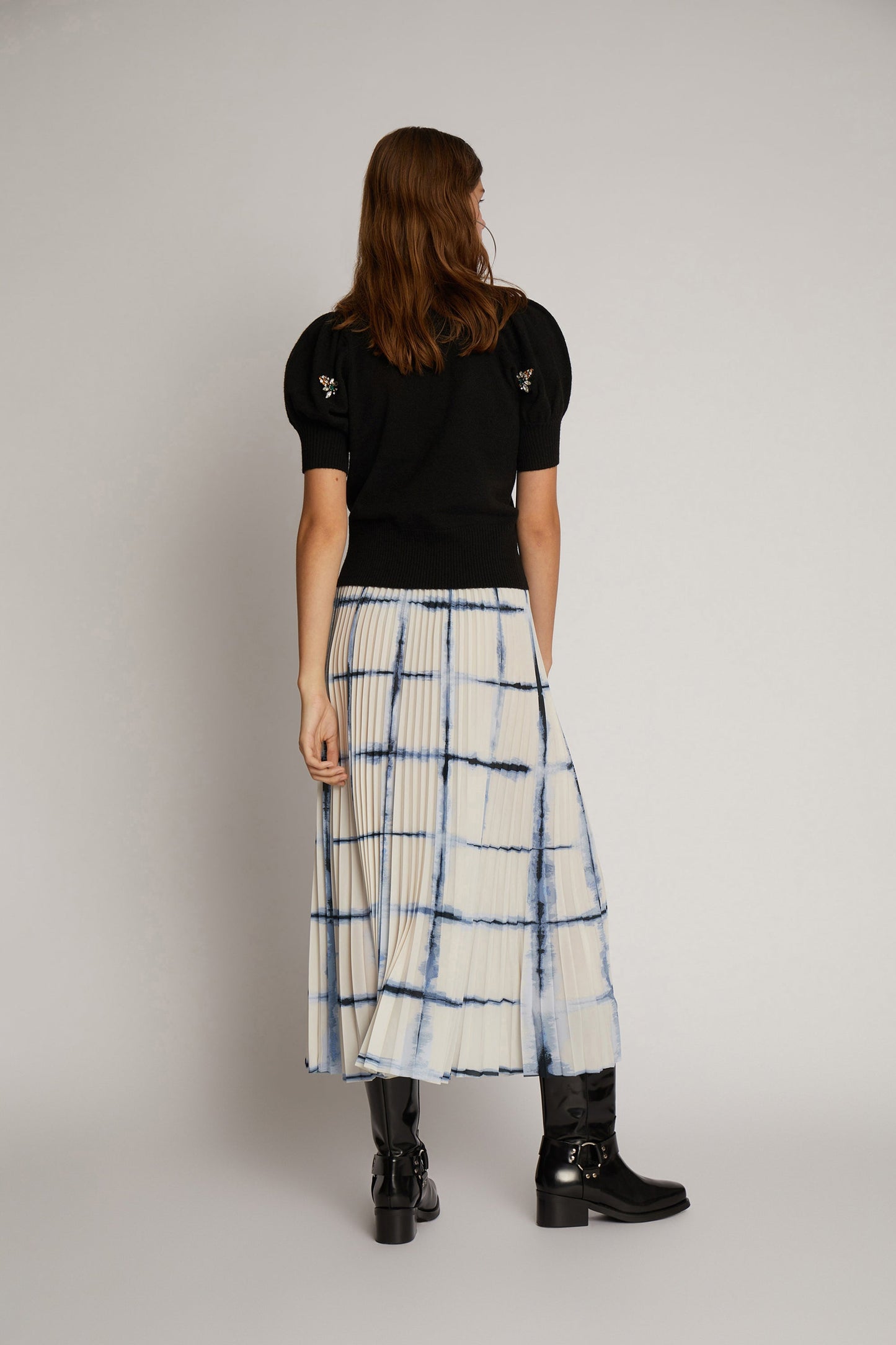 Munthe Charming Skirt Indigo Check