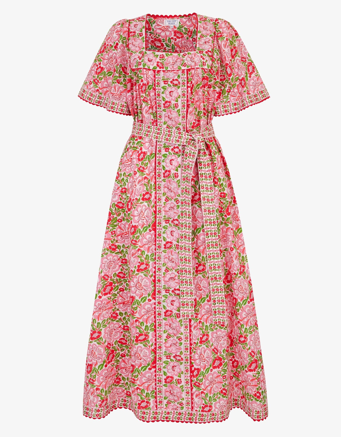 Pink City Prints Fleur Dress Sweet Hibiscus