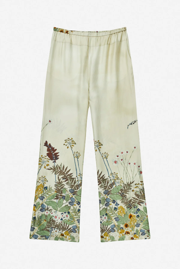 Munthe Fabert Silk Pants - Creme
