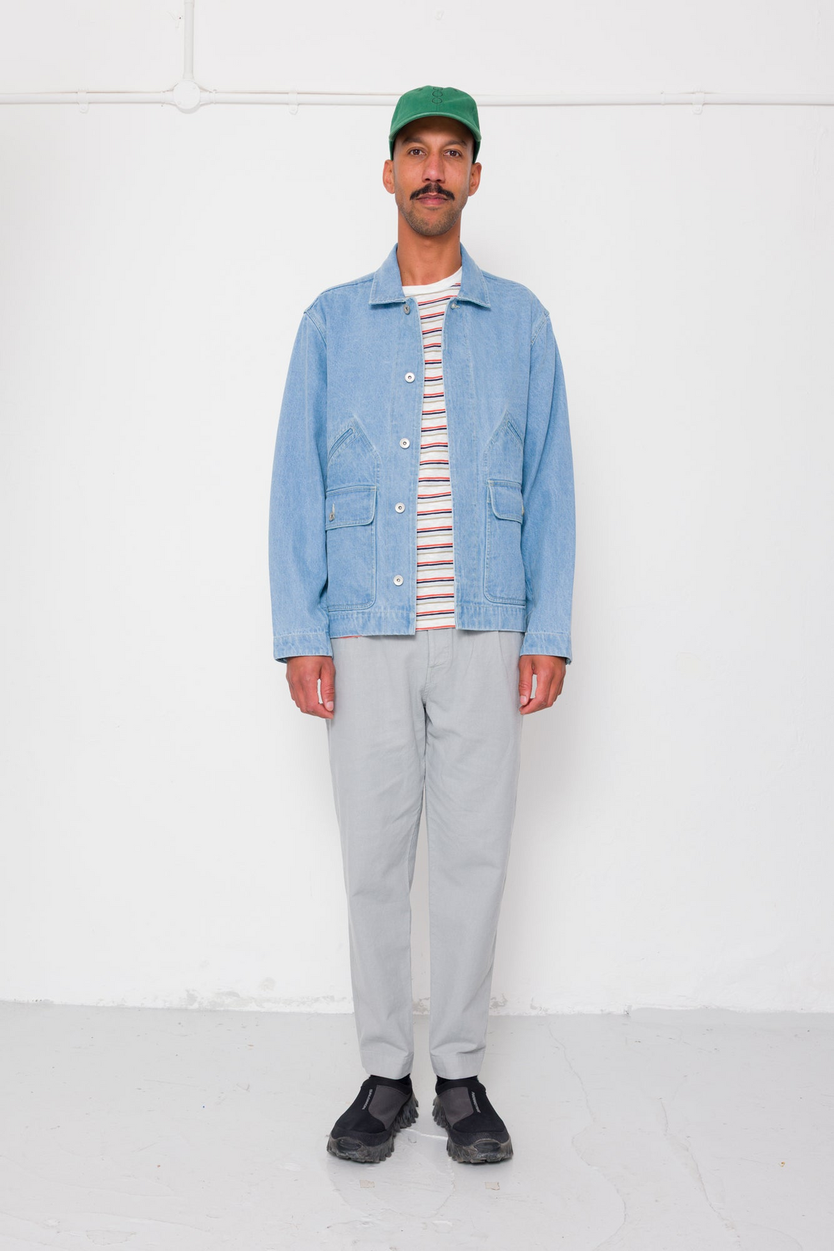Folk Drawcord Assembly Pant Silver Grey Cotton Linen
