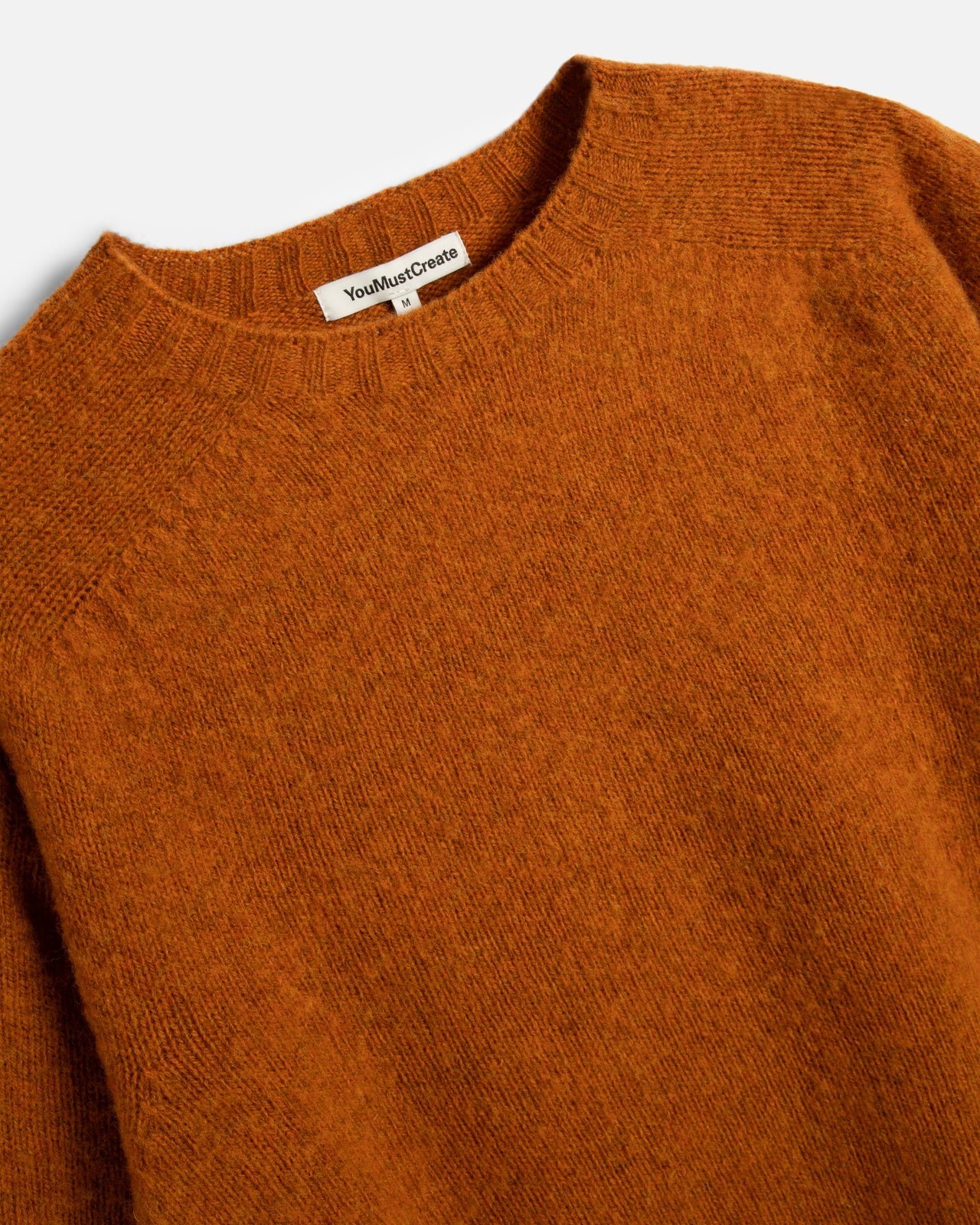 YMC Suedehead Crew Neck Knit - Orange