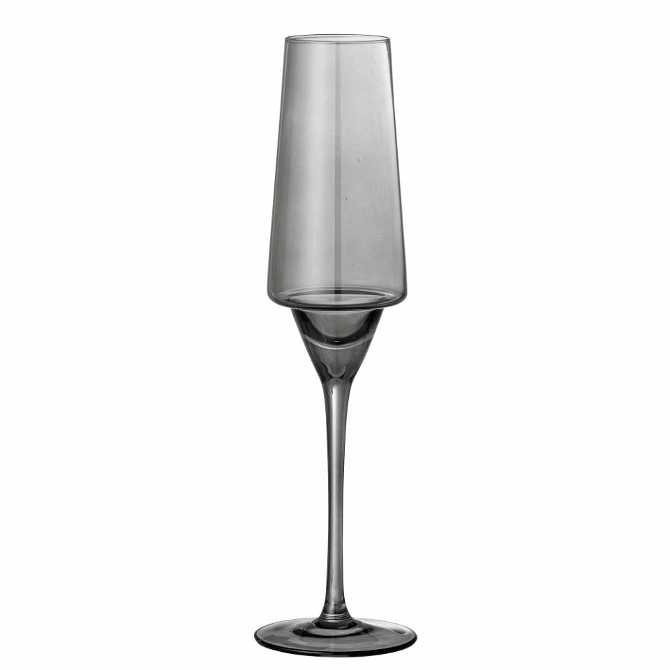 Bloomingville Yvette Champagne Glass, Grey, Glass
