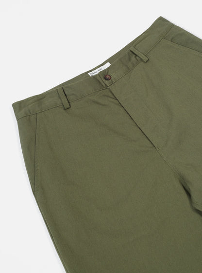 Universal Works Military Chino In Light Olive Twill