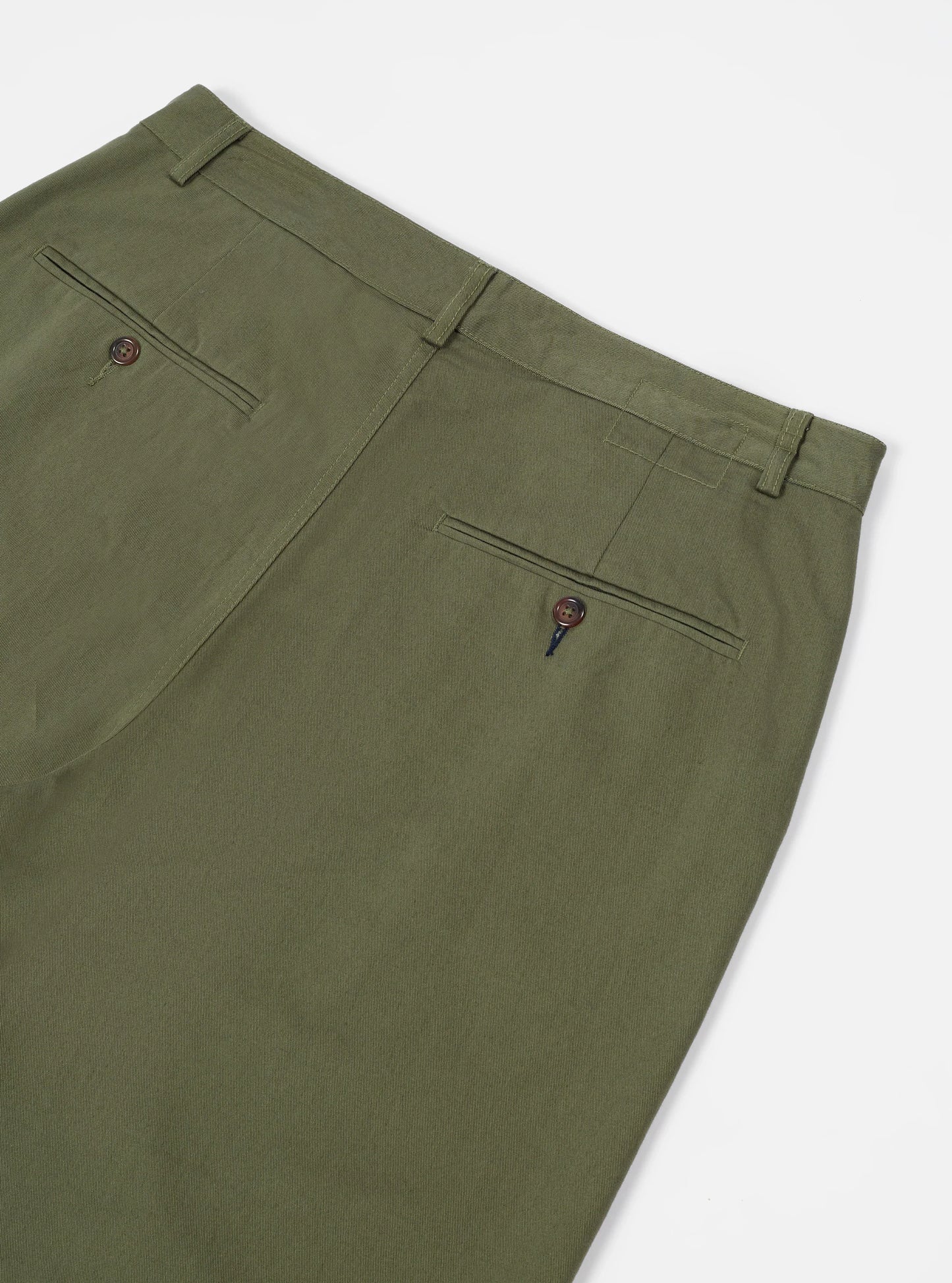 Universal Works Military Chino In Light Olive Twill