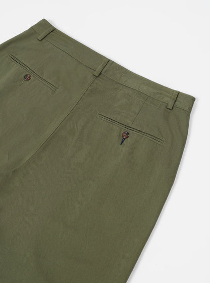 Universal Works Military Chino In Light Olive Twill