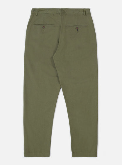 Universal Works Military Chino In Light Olive Twill