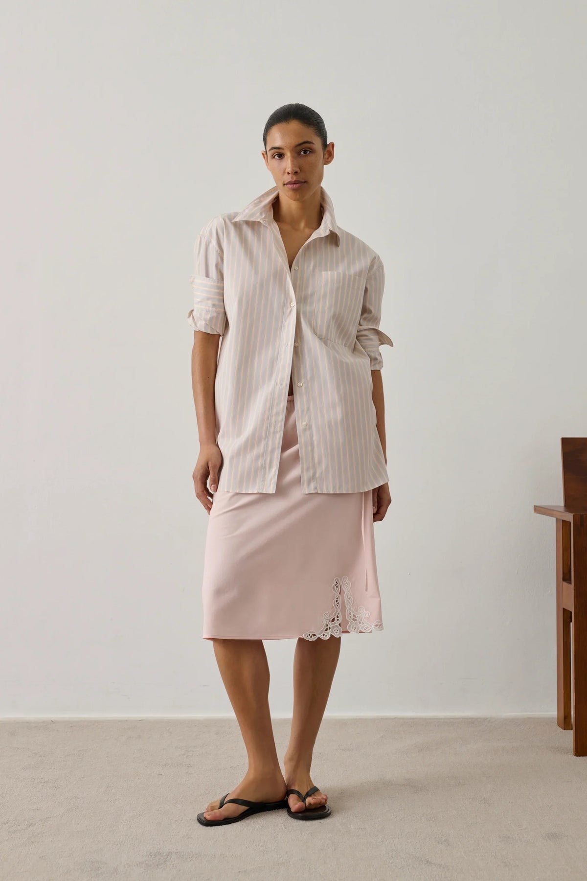 Soeur Carlotta Shirt  - Orange / Grey