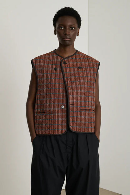 Soeur Anemone Vest Brown/Black