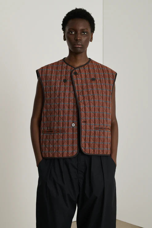 Soeur Anemone Vest Brown/Black