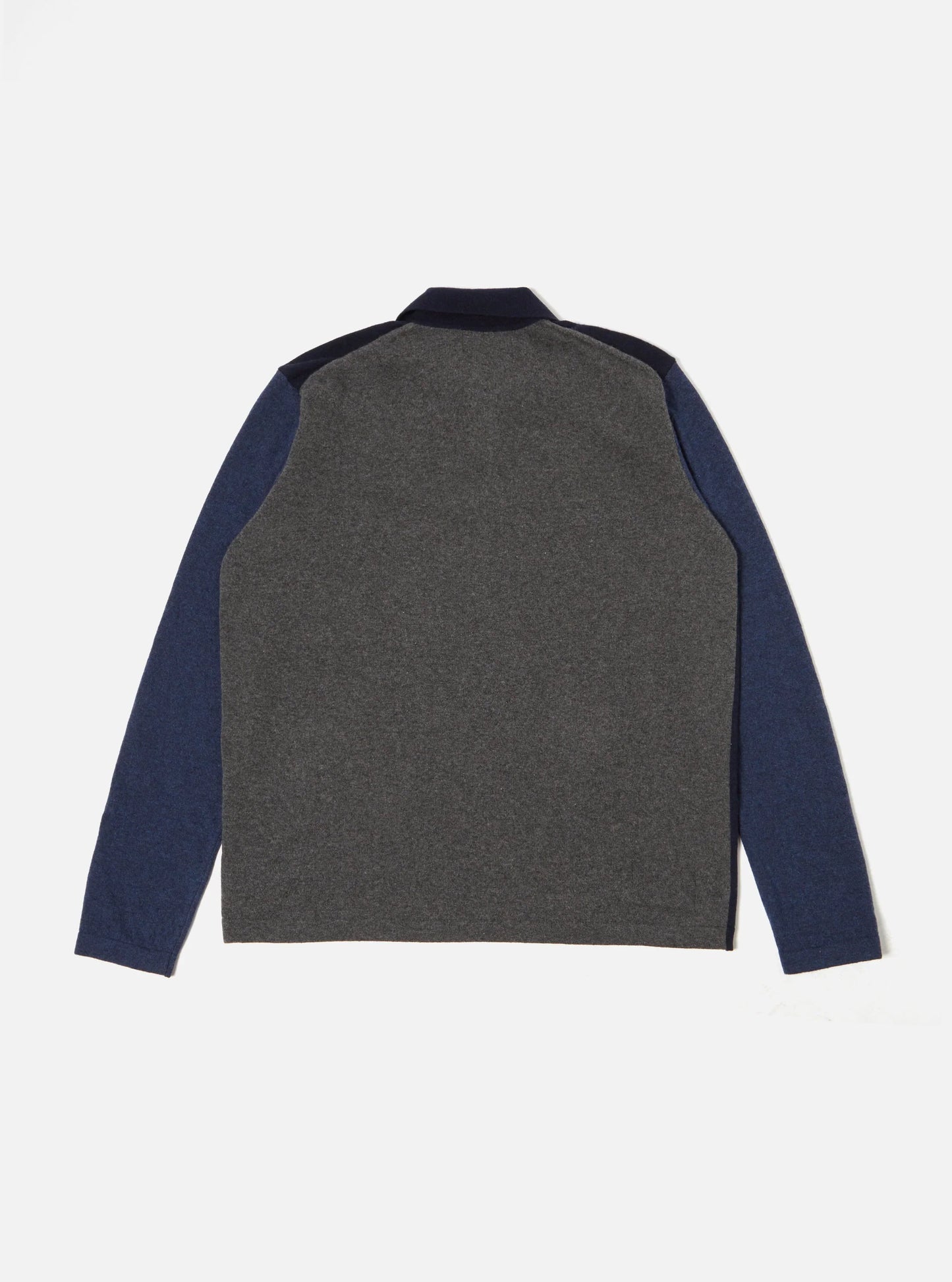 Universal Works Mixed Newlyn Polo Navy/Indigo Mix