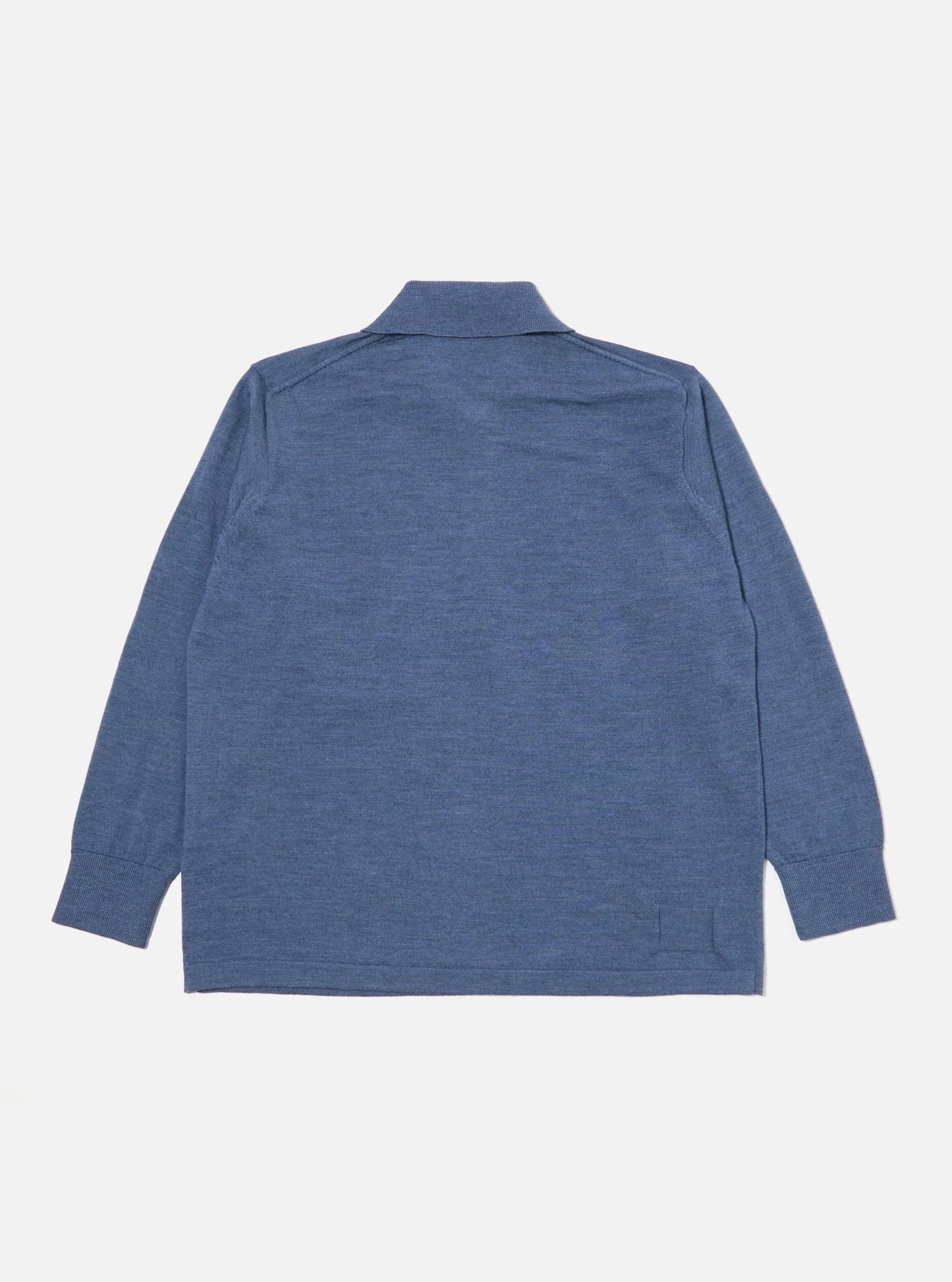 Universal Works Merino L/S Pullover Knit Shirt Airforce Blue