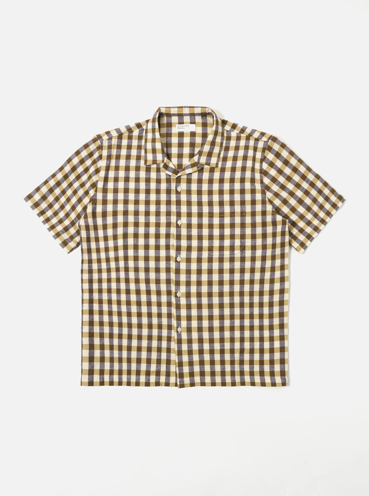 Universal Works Olive Aberdeen Lincot Road Shirt