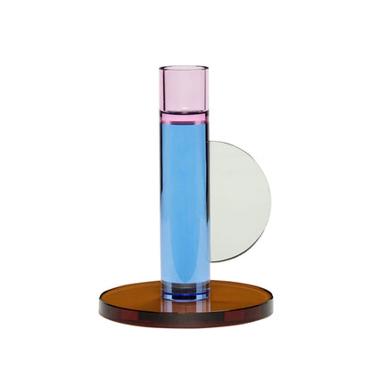 Hubsch Astro Candlestick Pink/Blue