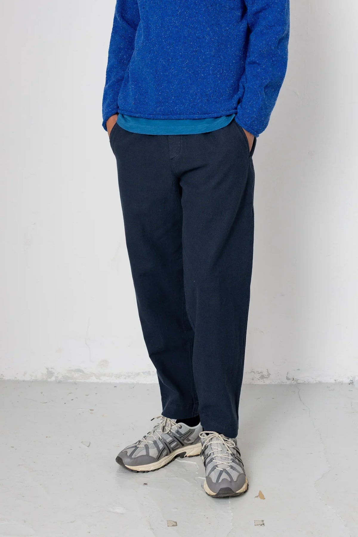 Folk Assembly Pant Dark Navy Cotton/Linen