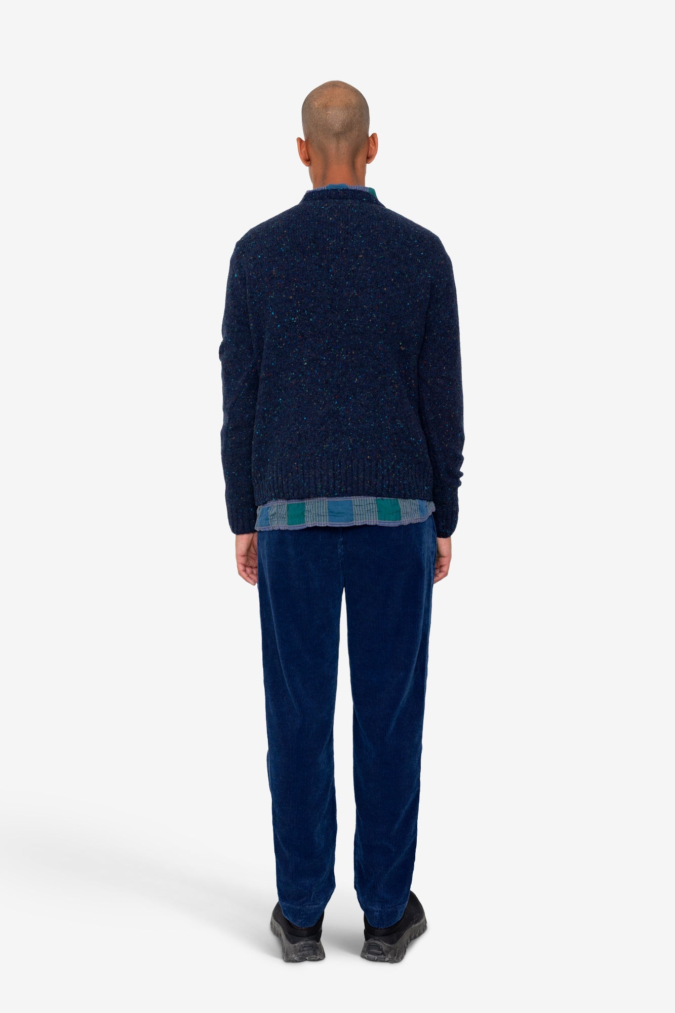 Folk Chain Crew Navy Speckle