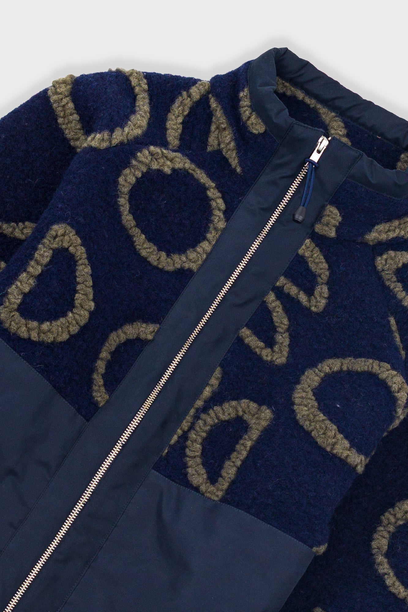 Folk Signal Fleece - Navy Circle Jacquard