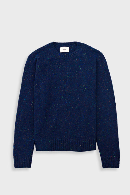 Folk Chain Crew Navy Speckle