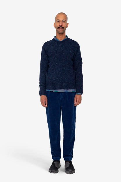 Folk Chain Crew Navy Speckle