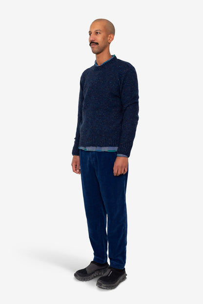 Folk Chain Crew Navy Speckle