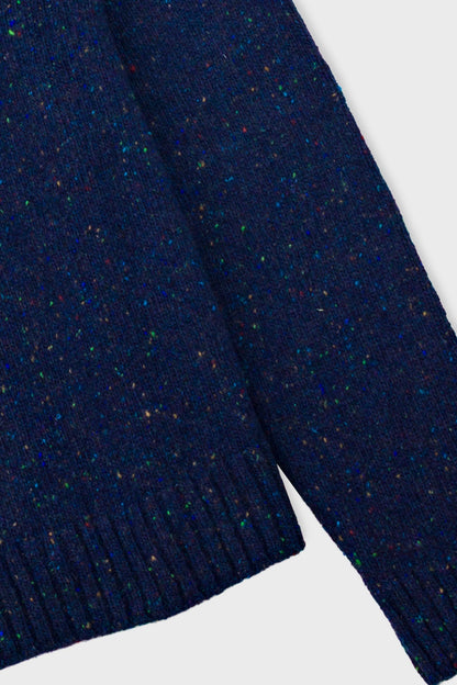 Folk Chain Crew Navy Speckle