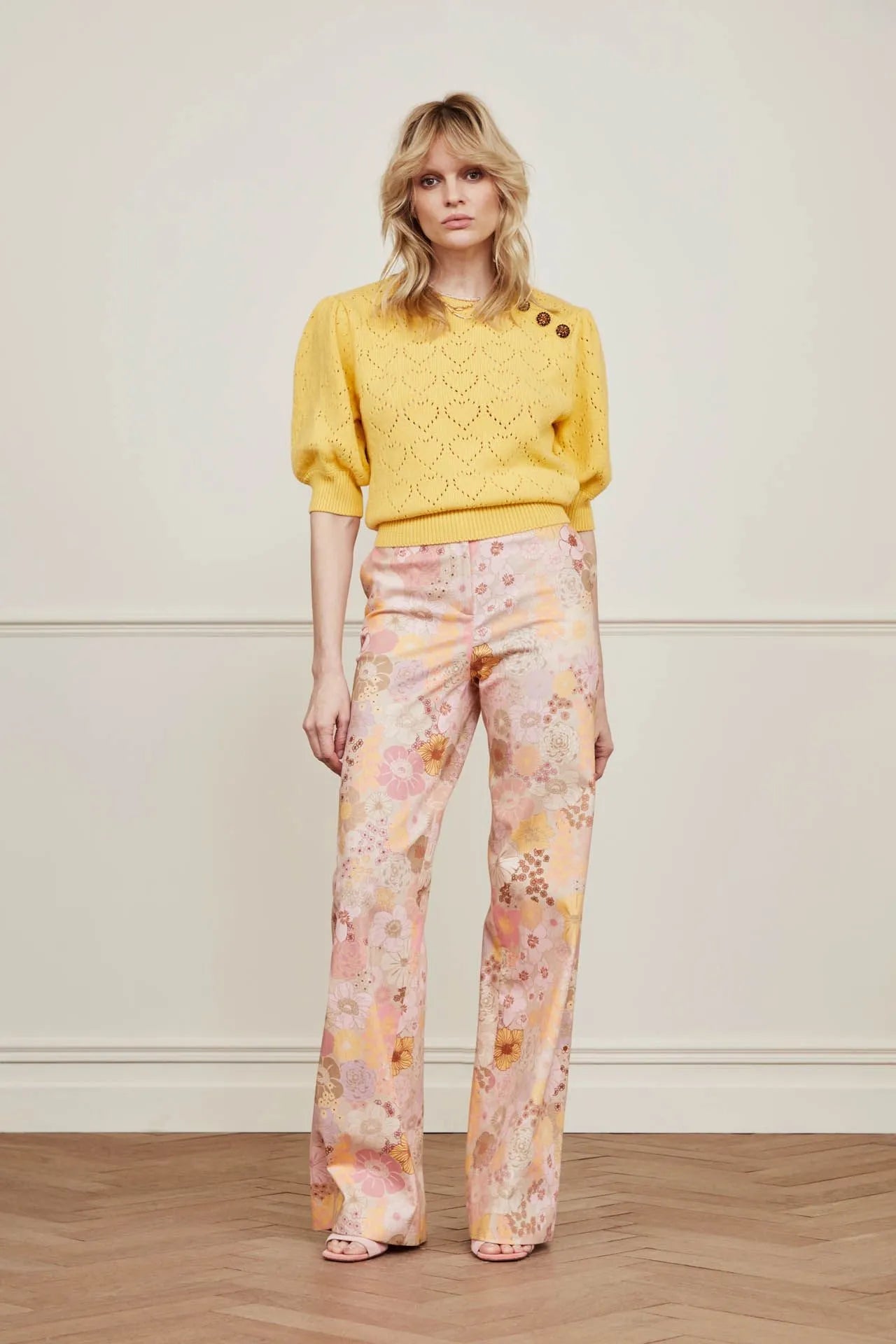 Fabienne Chapot City Wide Leg Trousers Fuji Flowers