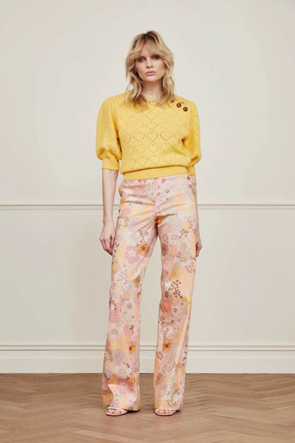 Fabienne Chapot City Wide Leg Trousers Fuji Flowers