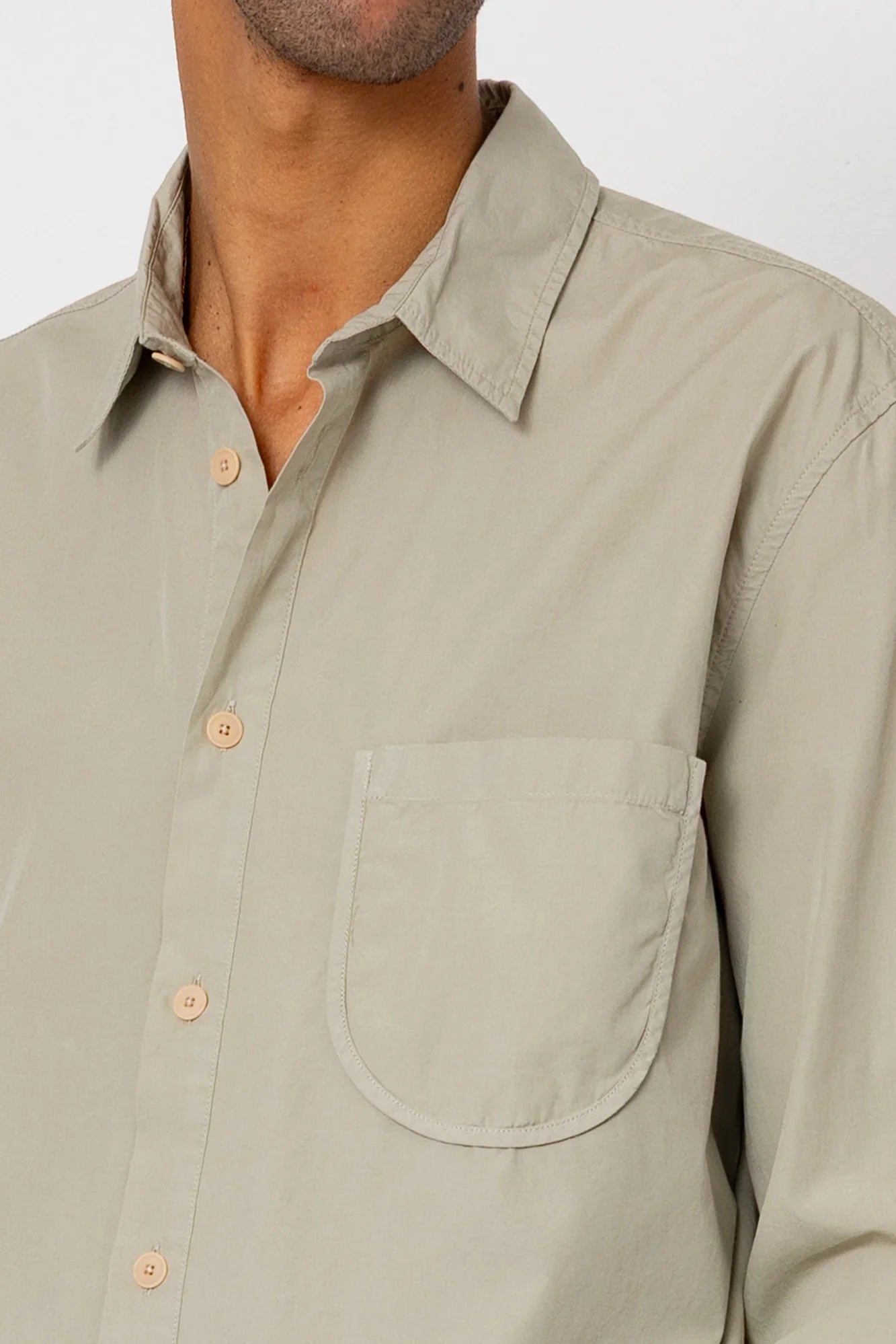 Folk Curve Shirt Silver Sage