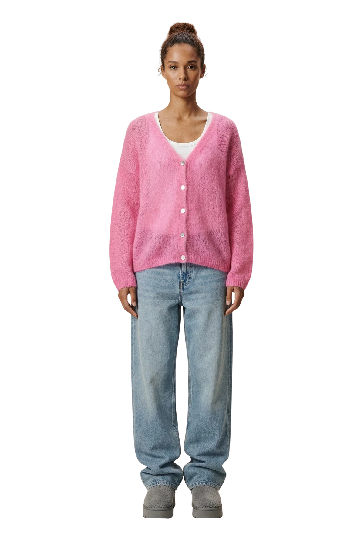 American Dreams Cornelia LS Cardigan Pink