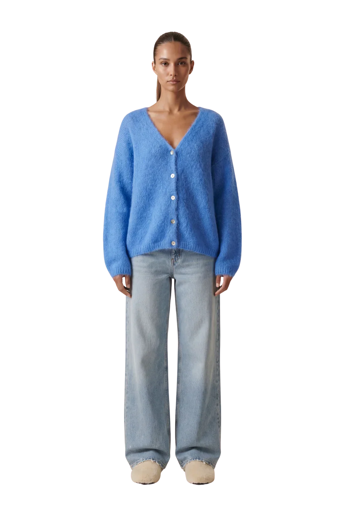 American Dreams Cornelia LS Cardigan Sky Blue