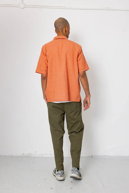 Folk Assembly Pant Drawcord Dark Olive Seersucker
