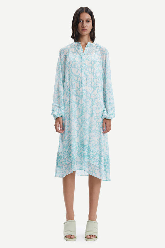 Samsoe Samsoe Elma Shirt Dress Roses Topaz