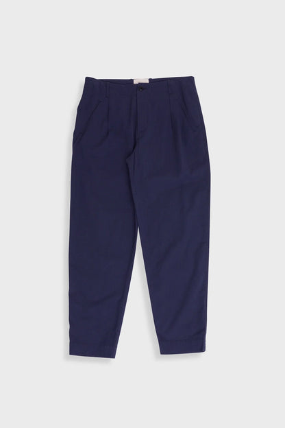 Folk Assembly Pant Navy Seersucker