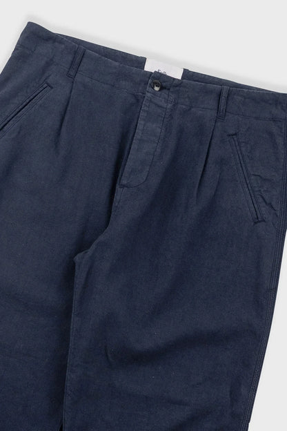 Folk Assembly Pant Dark Navy Cotton/Linen