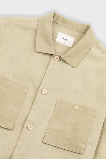 Folk Patch Overshirt Light Khaki