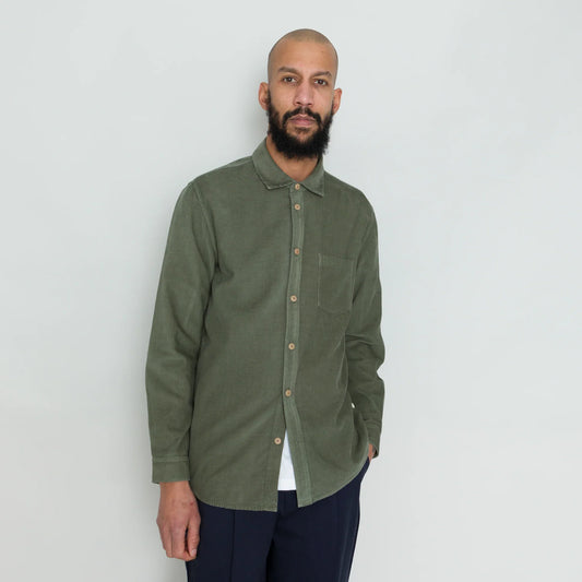 Folk Babycord Shirt Olive