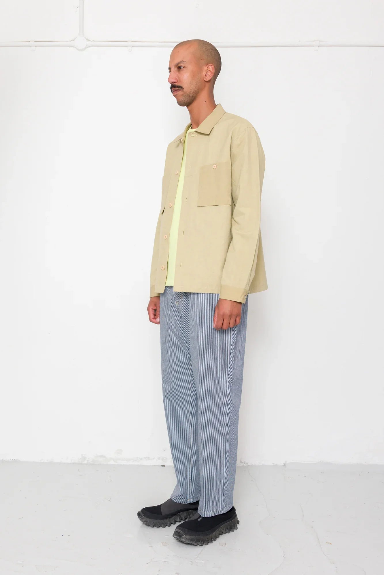 Folk Patch Overshirt Light Khaki