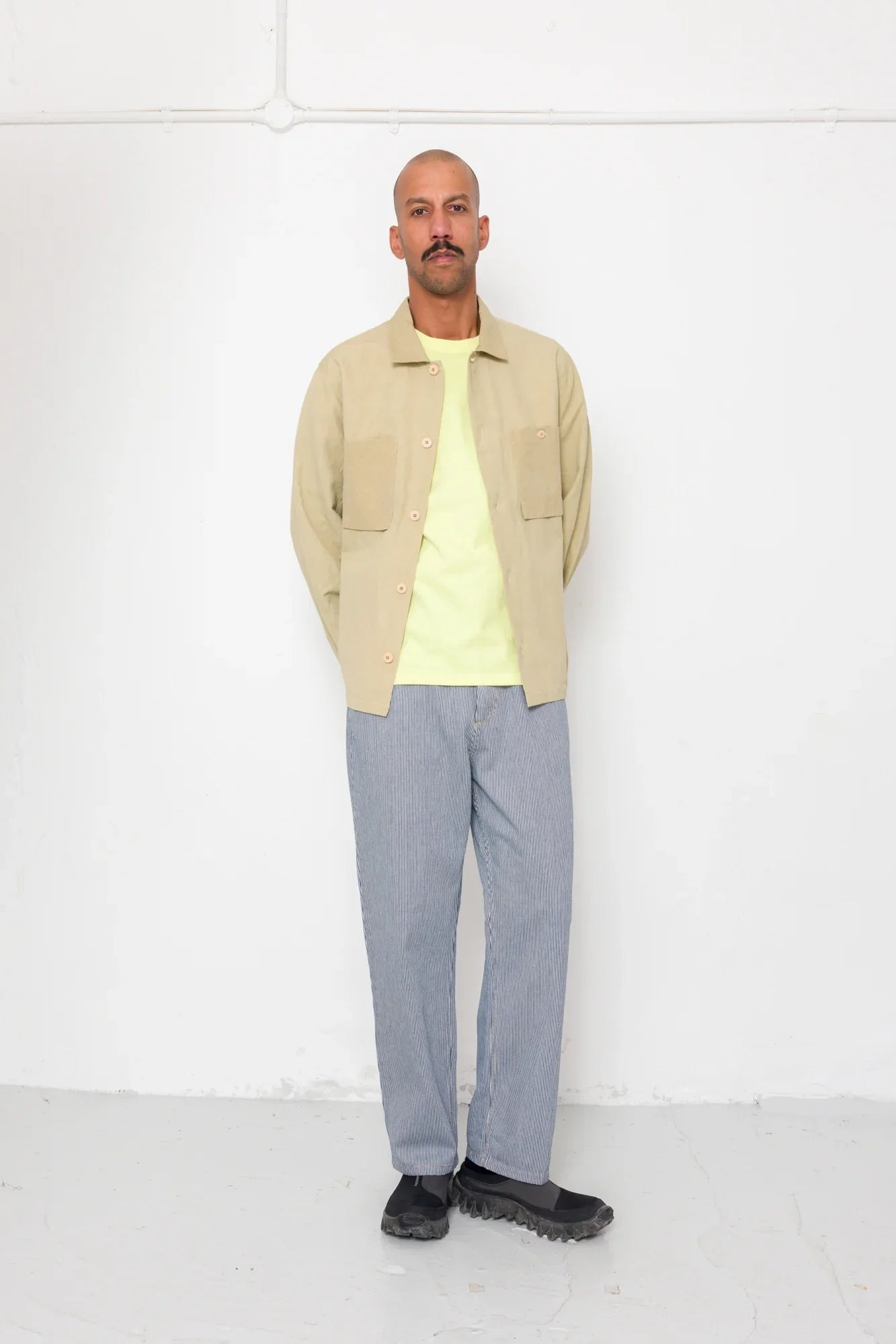 Folk Patch Overshirt Light Khaki