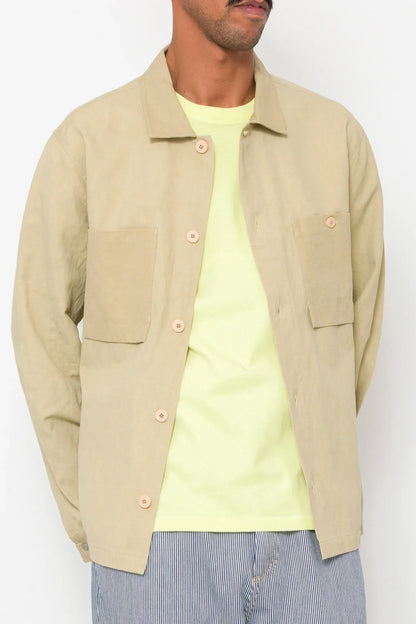 Folk Patch Overshirt Light Khaki