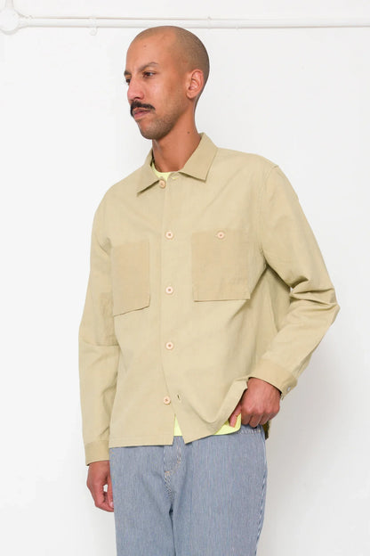 Folk Patch Overshirt Light Khaki