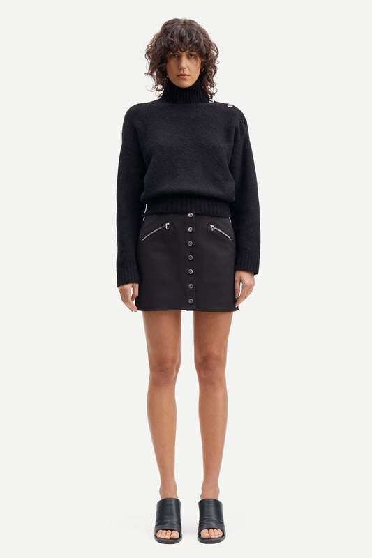 Samsoe Samsoe Mandie Mock Neck Black