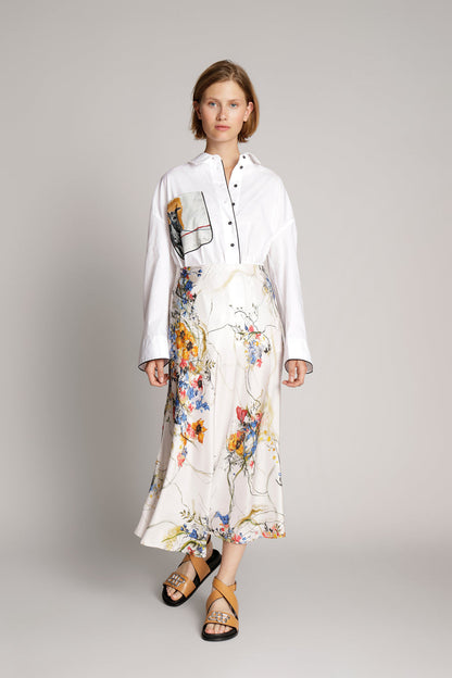 Munthe Carson Silk Skirt Crème