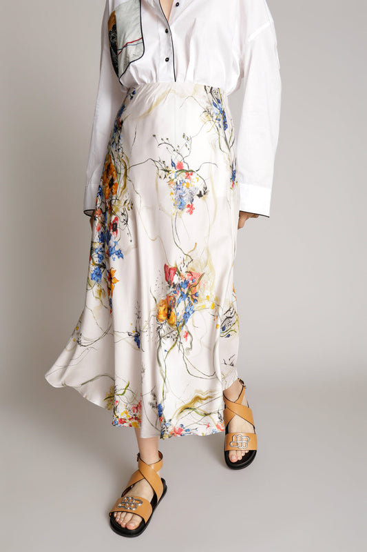 Munthe Carson Silk Skirt Crème