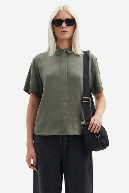 Samsoe Samsoe Mina SS Shirt Dusty Olive