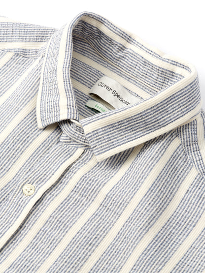 Oliver Spencer Clerkenwell Tab Shirt Blue