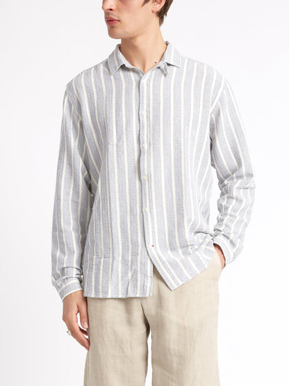 Oliver Spencer Clerkenwell Tab Shirt Blue